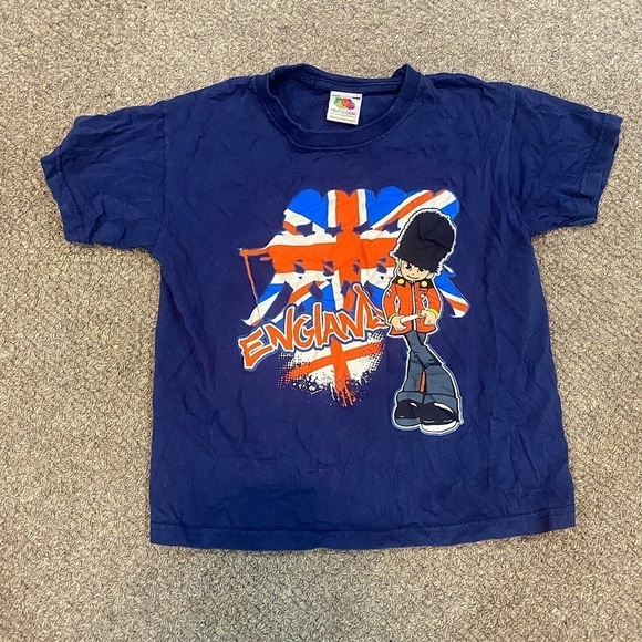 England Fruit of the Loom Kids T-Shirt - Picture 1 of 5